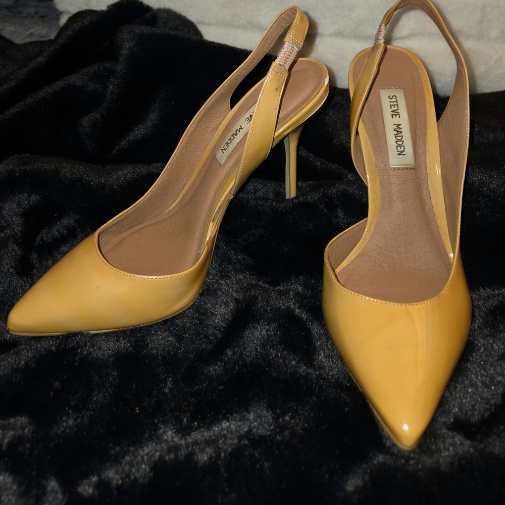 Steve Madden Yellow Slingback Heels